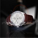 Tissot 1853 White Brown Date Chronograph Watch
