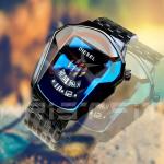 Diesel Iron Man Black Crystal Glass Watch