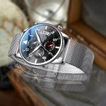Zhidian 1858 Silver Black Date Chronograph Watch