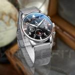 Zhidian 1858 Silver Black Date Chronograph Watch