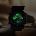 Skemi Black Metal Digital Analogue Watch