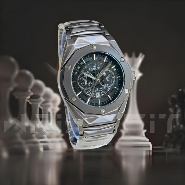 Hublot Black Hologram Prism Chain Watch