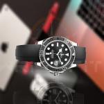 Rolex Yacht Master Silver Black Watch