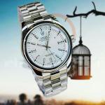 Rolex Silver White Round Watch