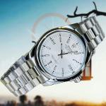 Rolex Silver White Round Watch