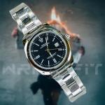 Rolex Silver Black Round Watch