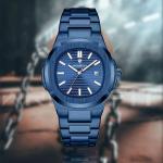 Hoursly Full Blue Square Chain Watch