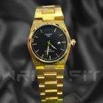Tissot 1853 PRX Gold Black Textured Dial Watch