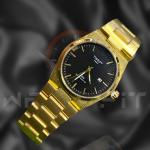 Tissot 1853 PRX Gold Black Textured Dial Watch