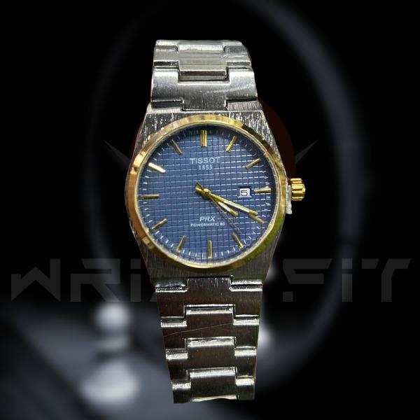 Tissot 1853 PRX Silver Blue Textured Dial Watch