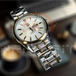 Tag Heuer Two Tone Silver White Carrera Day Date Chain Watch