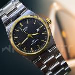 Tissot 1853 PRX Silver Black Textured Dial Watch