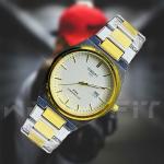Tissot 1853 PRX Two Tone Chain White Textured Dial Watch