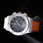 Hublot Hologram Brown Leather Strap Watch