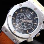 Hublot Hologram Brown Leather Strap Watch