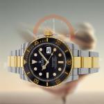 Rolex Two Tone Gold Chain Submariner Watch