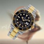 Rolex Two Tone Gold Chain Submariner Watch